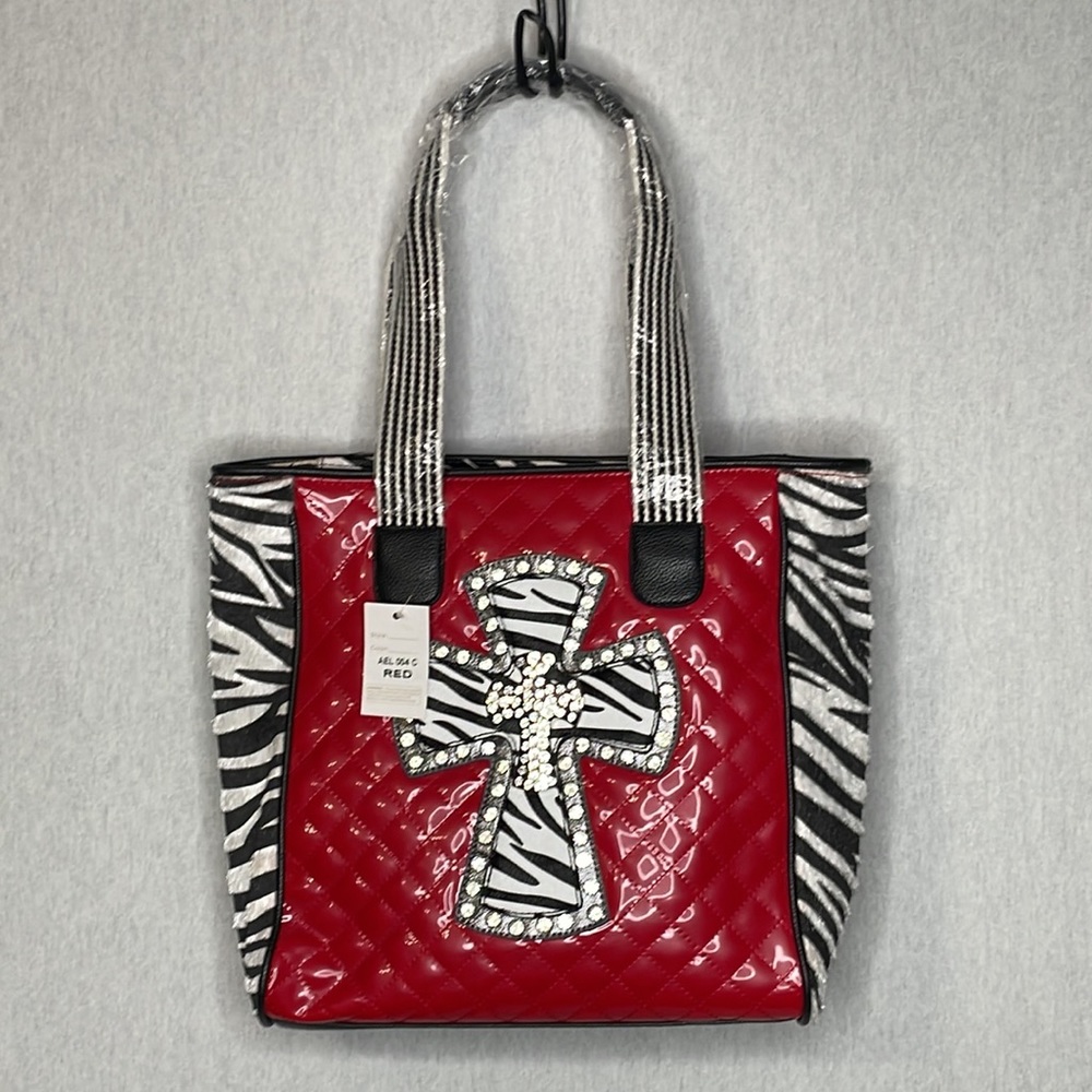 No brand, embellished tote bag.